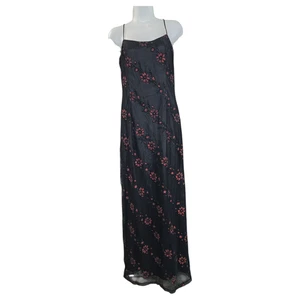 Morgan & Co Damen 11/12 schwarz rot Glitzer Kleid Vampir Vintage Y2K 90er Gothic Tanz - Bild 1 von 14