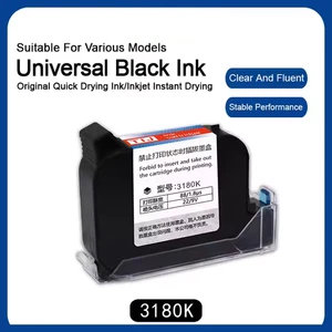 Cartucho de tinta para impresora de inyección de tinta de 12,7 mm 3 piezas, negro, alta adherencia, sin decoloración, rápido - Imagen 1 de 4