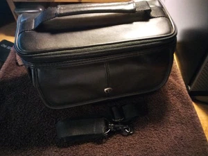 ICON Camera Bag Black faux leather w/adjustable shoulder strap/ pocket storage - Picture 1 of 13