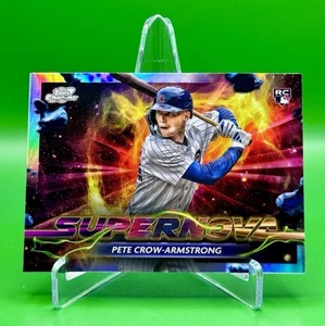 2024 Topps Cosmic Chrome Baseball Pete Crow-Armstrong Supernova RC SP - Picture 1 of 2