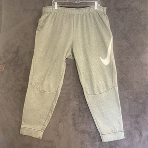 Nike Therma HBR Pantalones de Vellón Hombres XXLT Negro Blanco Swoosh Dri Fit Sudaderas Joggers - Imagen 1 de 10