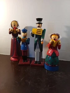4 Stück - Weihnachten Familie Lied Sänger Figuren Volkskunst groß - Bild 1 von 15