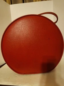 Vintage Red Round Featherlite Train case - Picture 1 of 5