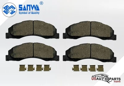 FRONT BRAKE PAD CERAMIC W/ HARDWARE KIT FOR FORD E-350 SUPER DUTY 2008-2021 - Изображение 1 из 4