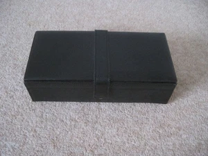 Next black mens jewellery case for watches, cufflinks, rings 22cm x 10.5cm x 6cm - Picture 1 of 16
