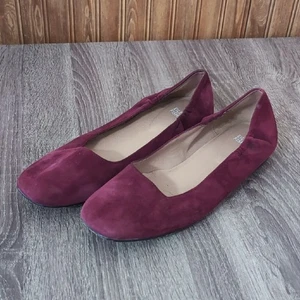 Eileen Fisher Selle Wildleder Ballerinas burgunderrot Größe 10 - Bild 1 von 6