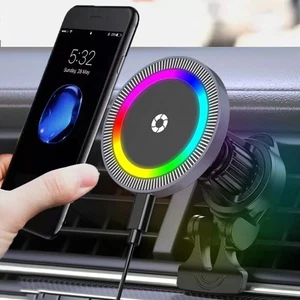 Wireless Charger Car Phone Holder Magnetic Phone Holder Stand For Magsafe Mobile - Photo 1 sur 12