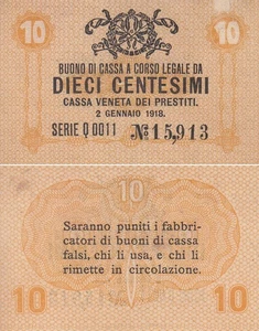 Italien, öster.Besetzung Venedigs, 10 Centesimi 1918, Pick M2 - Bild 1 von 1