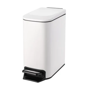 Small Bathroom Trash Can with Lid Soft Close, Step Pedal, 6 Liter / 1.6 Gallo... - Picture 1 of 7