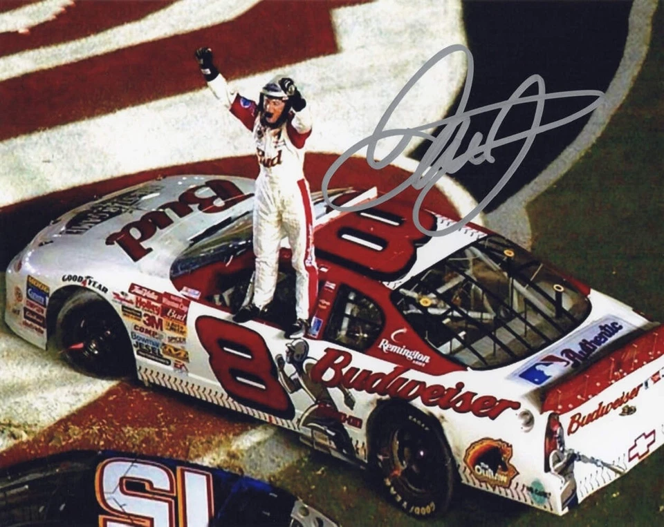 Autografiado 2001 Dale Earnhardt Jr. #8 Budweiser Racing Daytona Race Win (MLB Al Foto 1 de 1