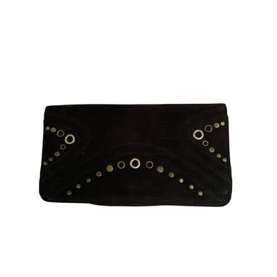 Bolso clutch de gamuza marrón Banana Republic Foto 1 de 3