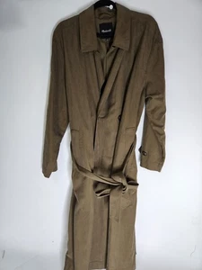Madewell Damen Gr. XL Trenchcoat mit Gürtel in drapiertem Twill S olivgrün - Bild 1 von 4