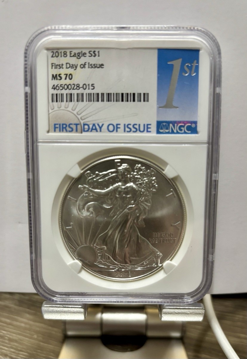 レア‼️ 2018年 NGC MS70 イーグル銀貨1オンス ゴールドコア Buy 2018-W NGC MS-70 1 oz American Gold Eagle Burnished Coin