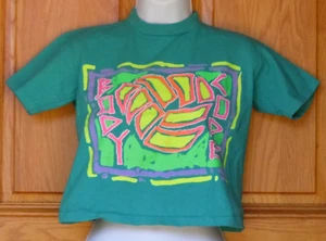 Body Code Ladies One Size (Up to about Jrs. XL) S/S Green Cropped T Shirt - Picture 1 of 2