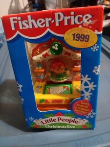 Fisher Price Little People 1999 Christmas Eve Ornament Elf Workshop 72746 - Picture 1 of 3