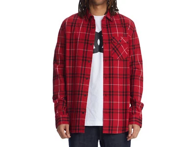 DC CAMICIA FELPATA UOMO INVERNO ADYWT03089 XRWK  MARSHAL LS RED - Imagen 1 de 2