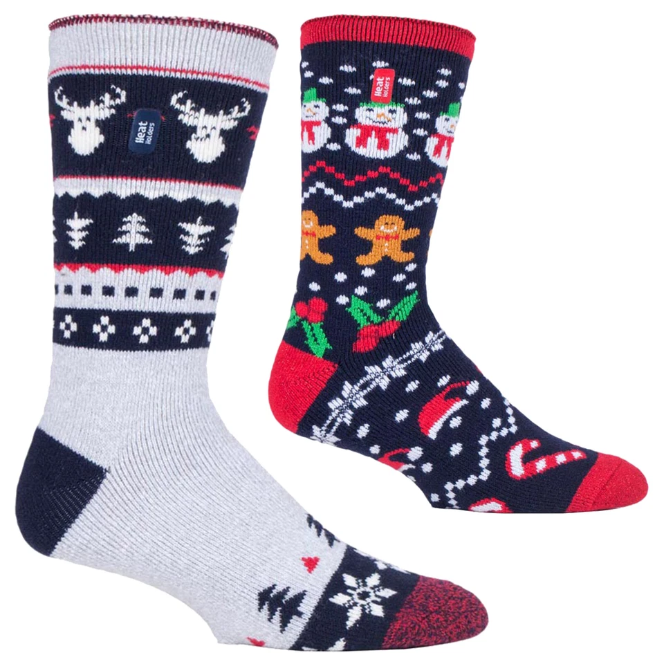 Heat Holders Lite - Mens Winter Warm Colourful Fluffy Novelty Xmas Thermal Socks - Image 1 of 1