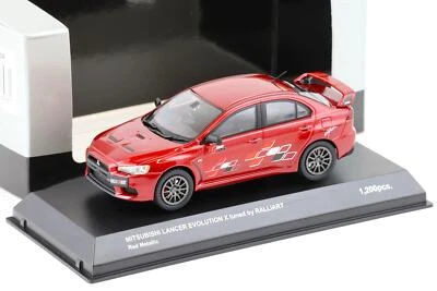 1:43 Kyosho Mitsubishi Lancer Evolution X Ralliart Rosso Metallizzato - Immagine 1 di 3