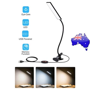 LED Desk Lamp with Clamp Eye-Care Table Bedside Study Reading Light AU Stock - Picture 1 of 12