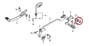 HONDA CBR 125 R GEAR LEVER WASHER & CIRCLIP 2011 - 2020 - Picture 1 of 17