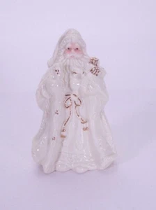 K's Collection Santa & Staff Collection Figurine 5.5" White & Gold - Picture 1 of 7