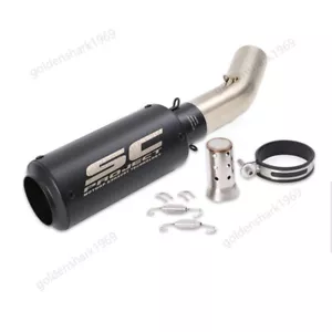 ZX6R 2023-2025 Black Muffler Tips for Kawasaki Ninja ZX636 Exhaust Mid Link Pipe - Picture 1 of 16