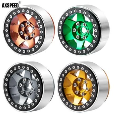 AXSPEED Metall 1.9'' Beadlock Felgen Rims für 1:10 RC AUTO Axial Wraith RR10 etc - Bild 1 von 4
