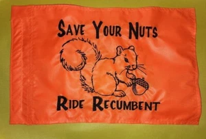 Individuelle SAVE YOUR NUTS Liegerad Trike Sicherheitsflagge Ersatz Sicherheitsflagge - Bild 1 von 6