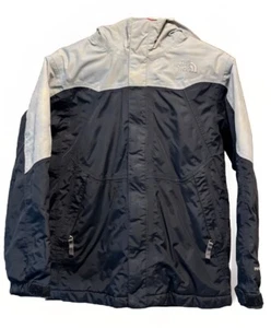The North Face Jacket Boys Large Black /gray Hyvent Hooded - Picture 1 of 19