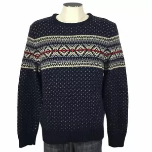 American Eagle Knit Sweater L Athletic Fit Crew Rabbit Hair Cotton Pullover Mens - Picture 1 of 5