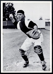 Sohio Cleveland Indians 1957 Jim Hegan panel 5x7 agujero de pasador, en muy buen estado/ex-ex - Imagen 1 de 2