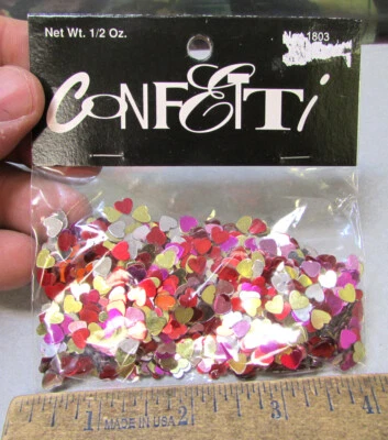pequeña bolsa de confeti en forma de corazón, bolsa de 1/2 oz, SKD trading inc #1803SM, fiestas Foto 1 de 3