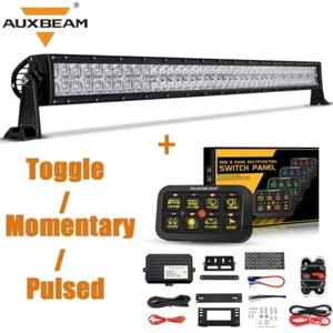 AUXBEAM RGB 42" LED Light Bar bluetooth & 8 Gang Switch Panel bluetooth Control - Picture 1 of 12