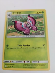 Pokémon VIVILLON 8/131 - Luz Prohibida - Regular RARO - Tarjeta TTCG - COMO NUEVO - Imagen 1 de 2