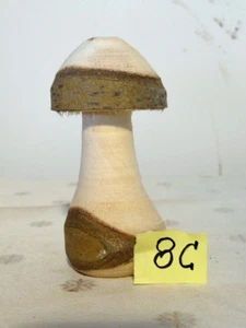 Holzpilz Dekopilz Pappel gedrechselt Handarbeit Dekopilz Pappelholz Garten Deko - Bild 1 von 1