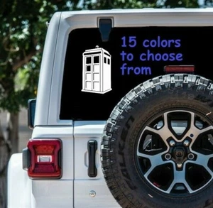 8 Size BRITISH POLICE BOX ENGLAND Car Window Decal Sticker MacBook Laptop Tablet - Foto 1 di 2