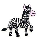 ZEBRA CARTOON ANIMAL Embroidered Iron On Patches Sew Applique Notion Patch 111