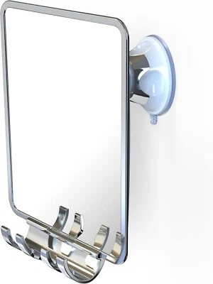 Shower Mirror Fogless Shaving Mirror with Razor & Hook Holders, Easy Install - Image 1 of 4
