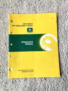 John Deere 316 Hydrostatic Operator's Manual OMM81721 (SN 080001-) - Picture 1 of 6