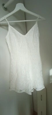 Weißer Jumpsuit Mit Spitze - Bild 1 von 2