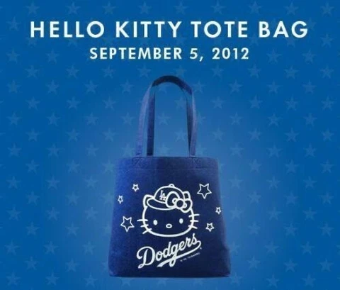 *Hello Kitty* LA Dodgers Tote Bag New 2012 SGA Cover
