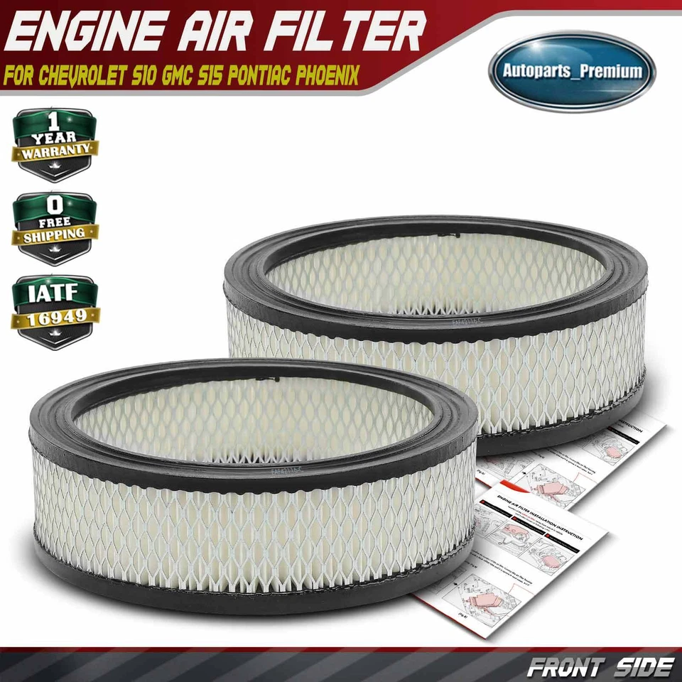 2x Filtro de aire del motor para Chevrolet Camaro S10 Blazer GMC Sonoma Pontiac Phoenix Foto 1 de 4