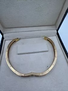 Bulgari B Zero-1 Bangle 18k Yellow Gold Engraved Sides - Picture 1 of 6
