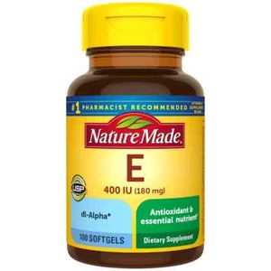 Nature Made Vitamin E 400 Iu (180 mg) 100 Soft gels August 2028 - Picture 1 of 5
