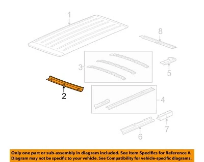 Componentes de techo Ford OEM 92-23 E-150 Club Wagon - cabezal con escudo 2C2Z1503418AA Foto 1 de 2