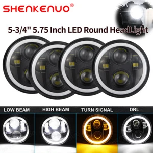 4PCS 5.75" LED Headlights Halo DRL for Rolls-Royce Silver Cloud 1963 1964 1965 - Picture 1 of 14