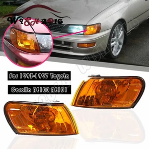 For 93-97 Toyota Corolla Yellow Corner Turn Signal Light Side Lamps Left&Right - Bild 1 von 5