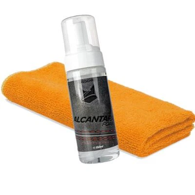 DETAILMATE Detergente Alcantara Tessile Cura Foam FoxedCare 150ml + Panno in Microfibra