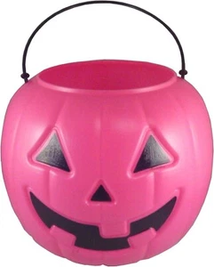 Halloween Pumpkin Candy Bucket - Pink - Picture 1 of 1