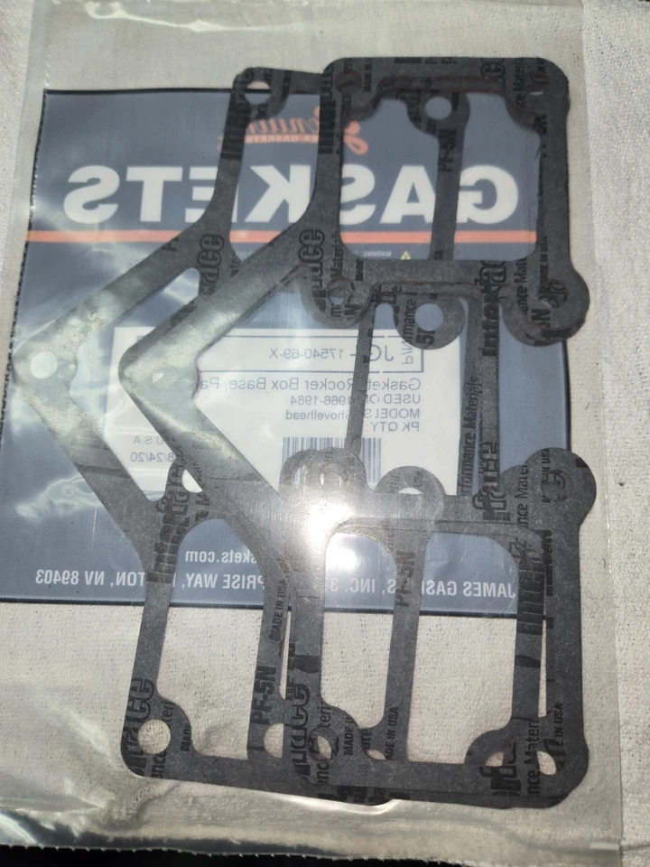 Paquete de 5 juntas de cubierta de papel James Rocker #JGI-17540-69-A Harley Davidson Foto 1 de 1